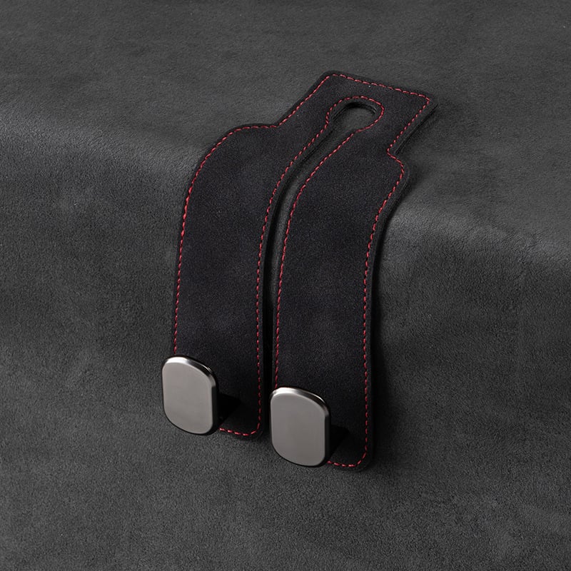 🔥🚗Car Seat Back Alcantara Storage Hook 💥Double Hook Holder for Convenient Storage