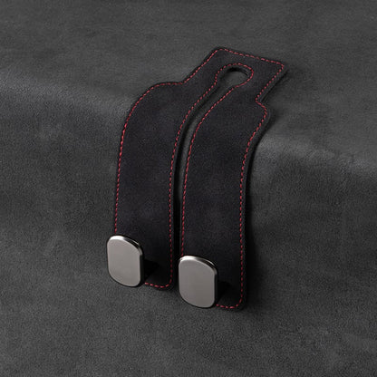 🔥🚗Car Seat Back Alcantara Storage Hook 💥Double Hook Holder for Convenient Storage