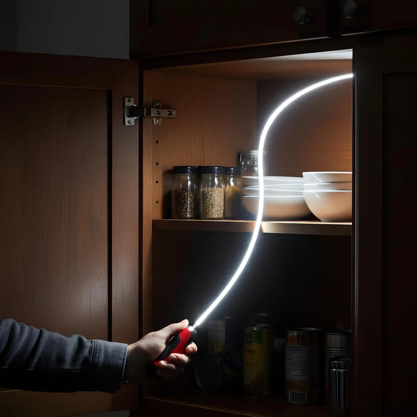 🔥Bendable Flexible LED Work Light💡: Your Professional Light for Narrow Spaces 🛠️(4000K Color Temperature | 44" Shape-Holding | Hands-Free)