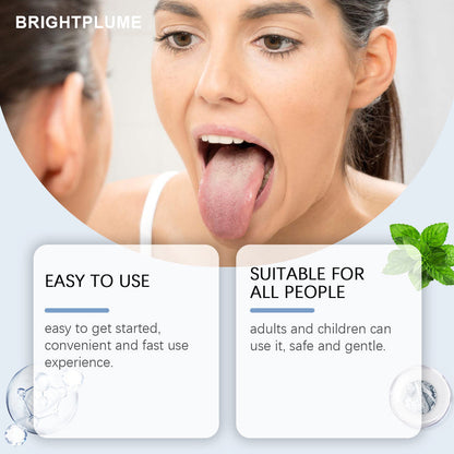 🌿Fight Bad Breath at the Source: Brightplume Tongue Scraper & Gel Bundle