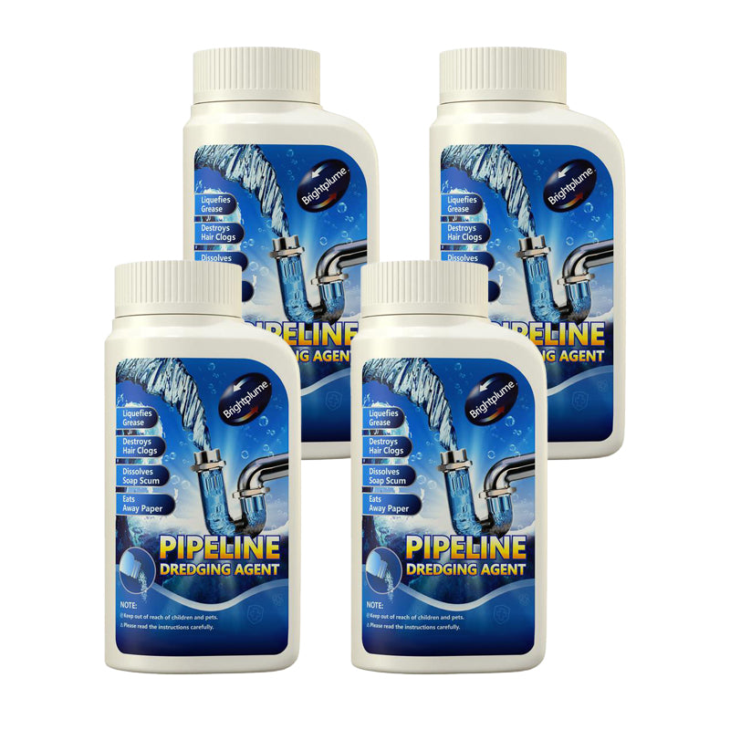 Brightplume Powerful Pipe Dredging Agent for Kitchen and Toilet Pipelines - Dissolves 200+ Blockages and Kills 99% of Bacteria