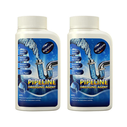 Brightplume Powerful Pipe Dredging Agent for Kitchen and Toilet Pipelines - Dissolves 200+ Blockages and Kills 99% of Bacteria
