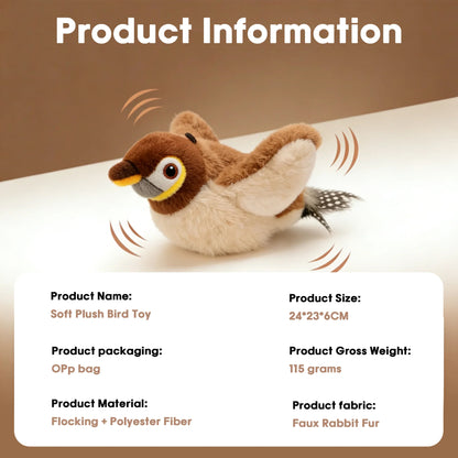 🎁 Holiday Offer! Brightplume Soft Plush Bird Toy, Cozy Christmas Home Decor / Perfect Gift Idea 🎅