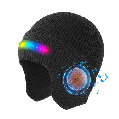 Bluetooth Beanie with LED Light – USB-C Rechargeable Smart Music Hat