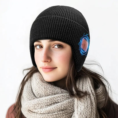 Bluetooth Beanie with LED Light – USB-C Rechargeable Smart Music Hat