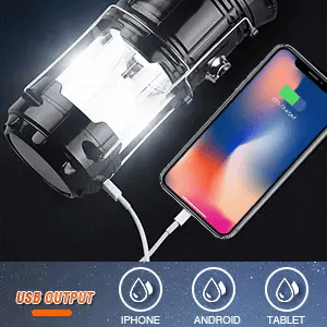 Solar + USB 2-in-1 Collapsible LED Camping Lantern – lightweight & waterproof
