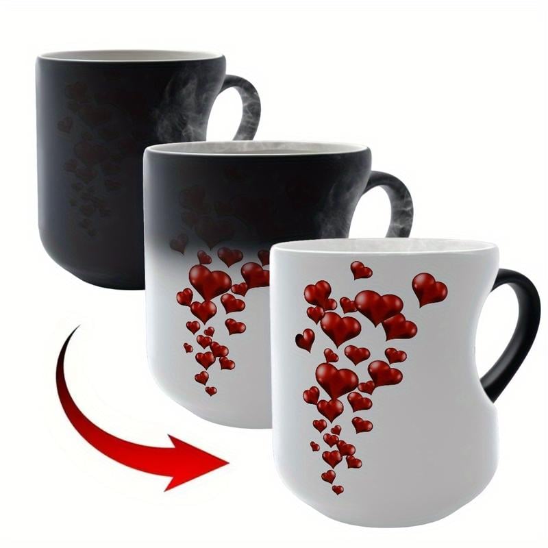 🔥Last Day 49% OFF🔥Heart-Shaped Color Changing Magic Ceramic Mug