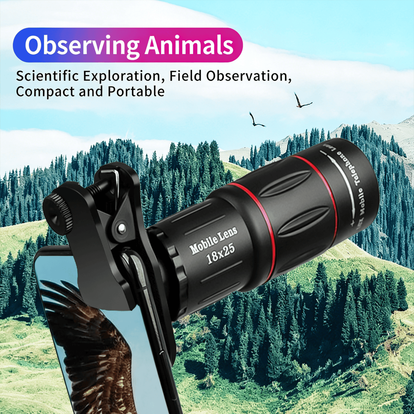18X Zoom Mobile Phone Camera Lens with Clip📸🔭