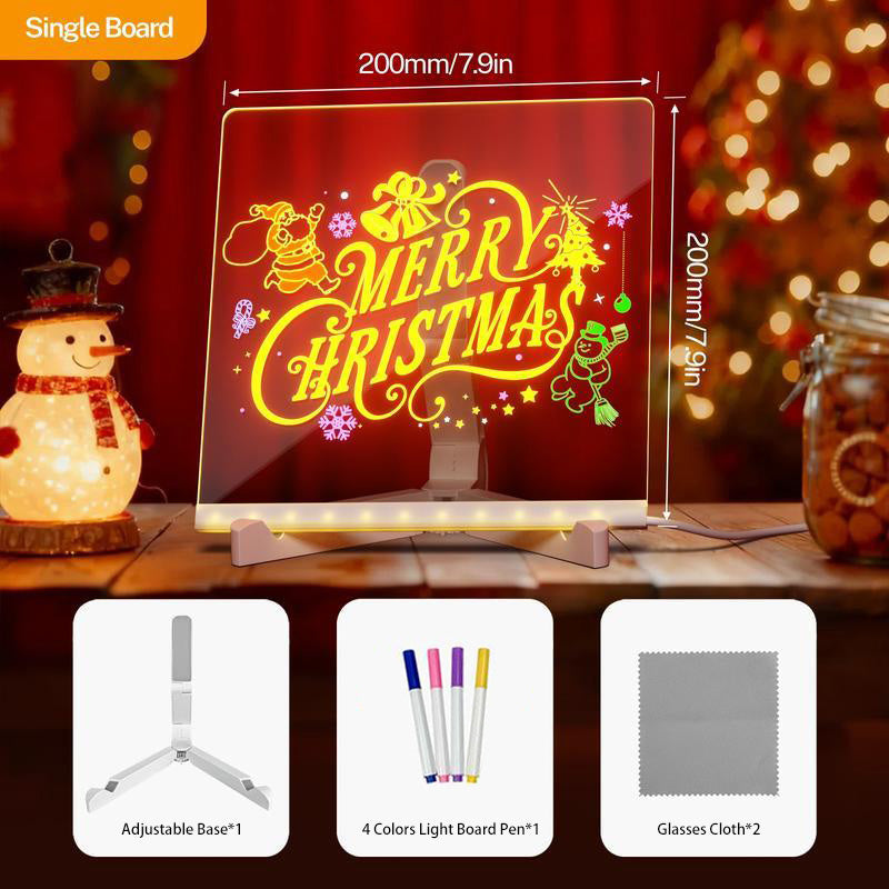 🔥50% OFF Black Friday |Led Drawing Board For Kids-Acrylic Dry Erase Light-Up Board with Stand Markers Wipes Spray Bottle