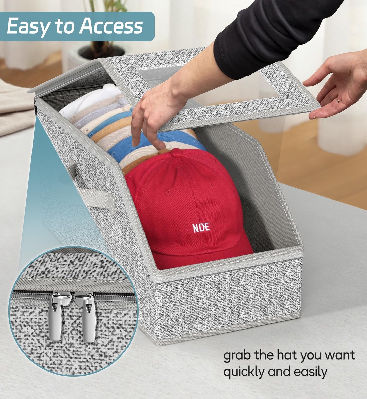 Stackable Hat Storage for Baseball Caps