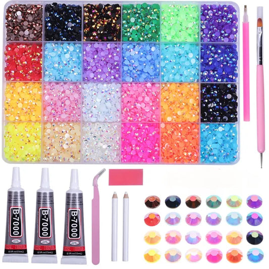 💎32000Pcs 40 Colors Jelly Rhinestones for Bedazzling