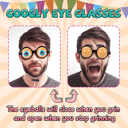 Crazy Eyes Party Glasses 🤪👀 — Funny Googly Eye Gag Toy for Kids & Adults