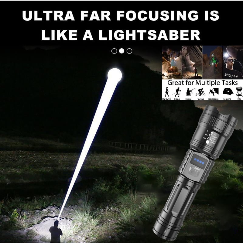 🔦⚡2-in-1 Flashlight & Power Bank — Light Your Way & Power Your Devices Ultra-Bright • Zoomable • Waterproof 🔦⚡