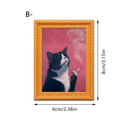 🔥Last Day 49% OFF🔥Funny Cat Fridge Magnet - Vintage Art Frame