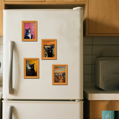 🔥Last Day 49% OFF🔥Funny Cat Fridge Magnet - Vintage Art Frame