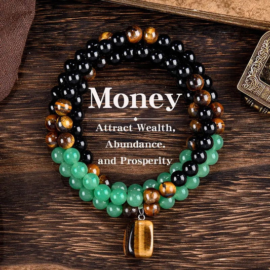 ⏰Last 4 hours Sale: Save 50%-✨Money Attraction Bracelet with Green Aventurine and Tiger Eye