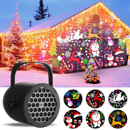 🎁 Christmas Projection Lamp 5V/1A with 16 Patterns USB Powered for Home🎅