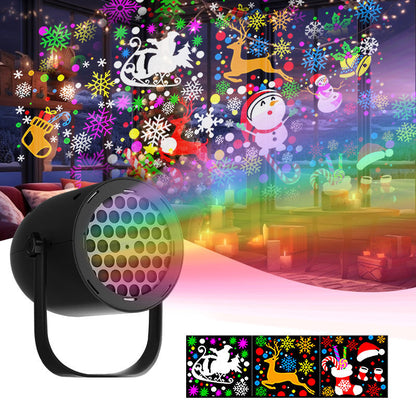 🎁 Christmas Projection Lamp 5V/1A with 16 Patterns USB Powered for Home🎅