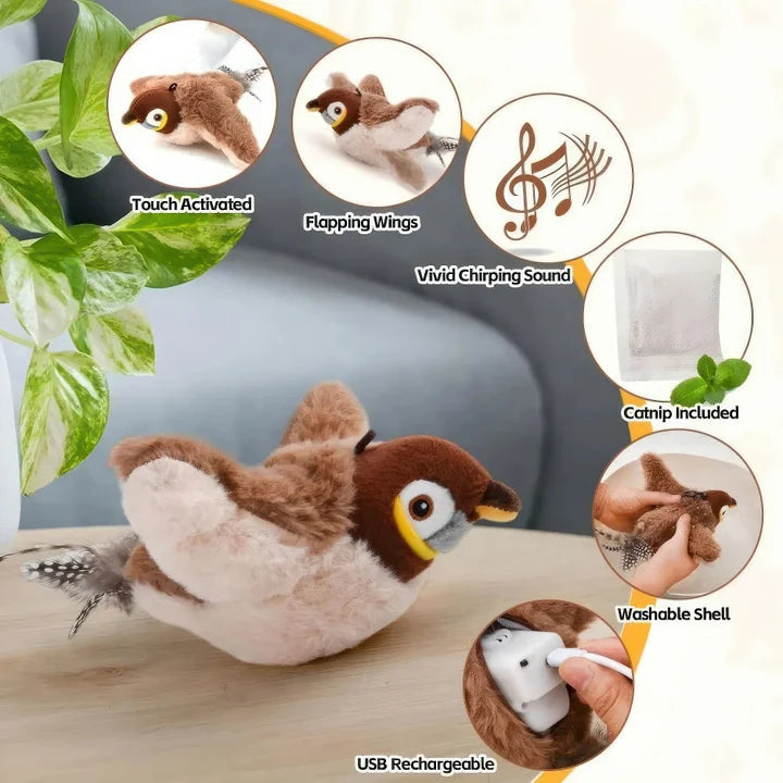 🎁 Holiday Offer! Brightplume Soft Plush Bird Toy, Cozy Christmas Home Decor / Perfect Gift Idea 🎅