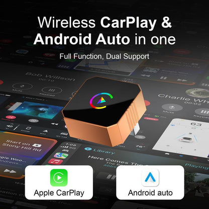 ⏰LAST CHANCE! Buy 2 Get 1 FREE!🔥 Wireless CarPlay & Android Auto Adapter – Fast Bluetooth 5.3, Zero Delay, Hands-Free Calling, USB-C Charging