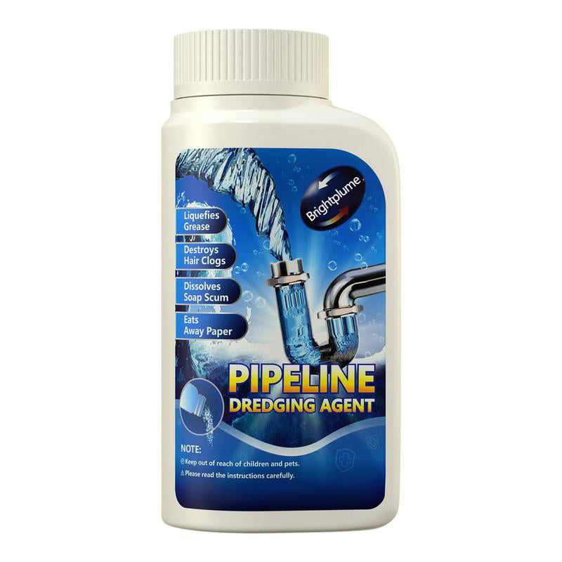 Brightplume Powerful Pipe Dredging Agent for Kitchen and Toilet Pipelines - Dissolves 200+ Blockages and Kills 99% of Bacteria