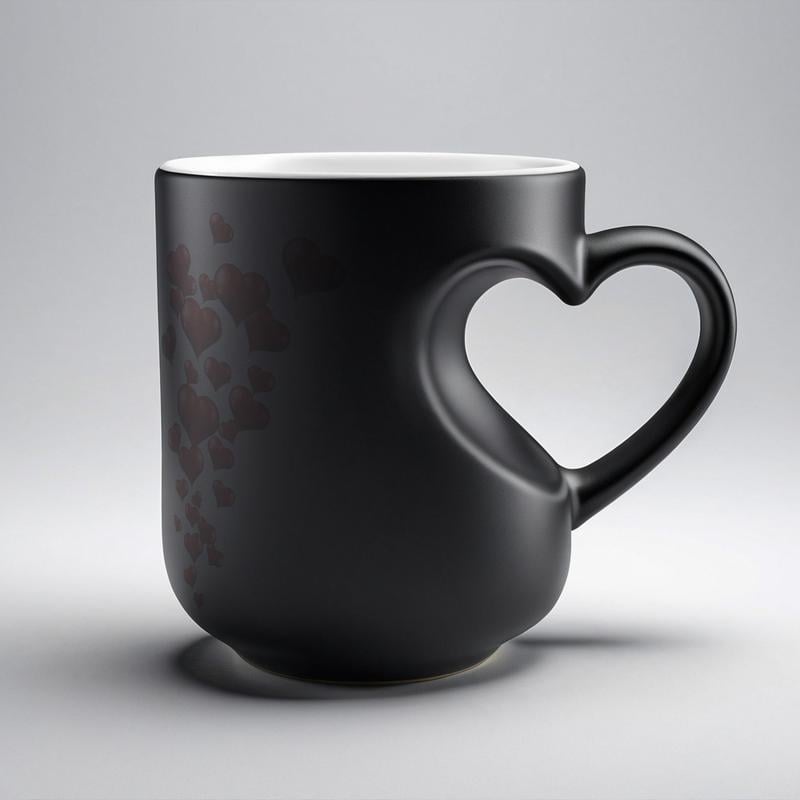 🔥Last Day 49% OFF🔥Heart-Shaped Color Changing Magic Ceramic Mug