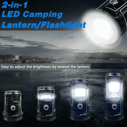 Solar + USB 2-in-1 Collapsible LED Camping Lantern – lightweight & waterproof