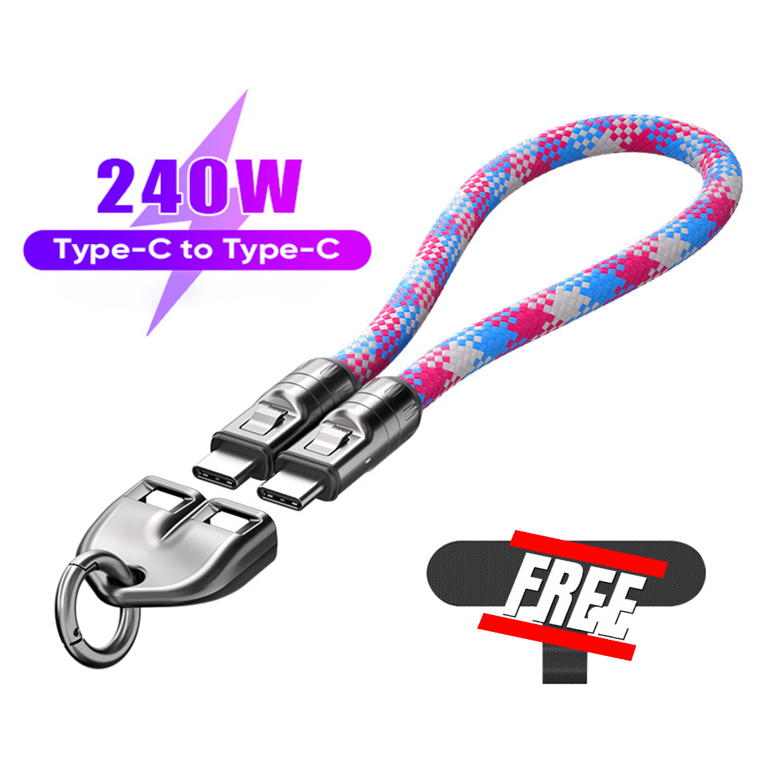 🔥C to C 240W Charging Cable with Wearable Bracelet Design