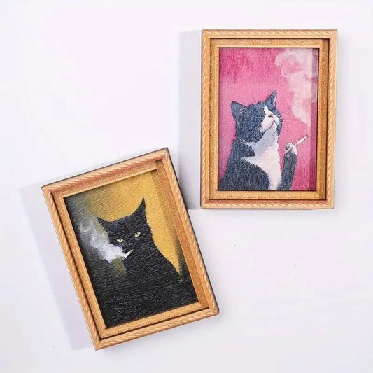 🔥Last Day 49% OFF🔥Funny Cat Fridge Magnet - Vintage Art Frame