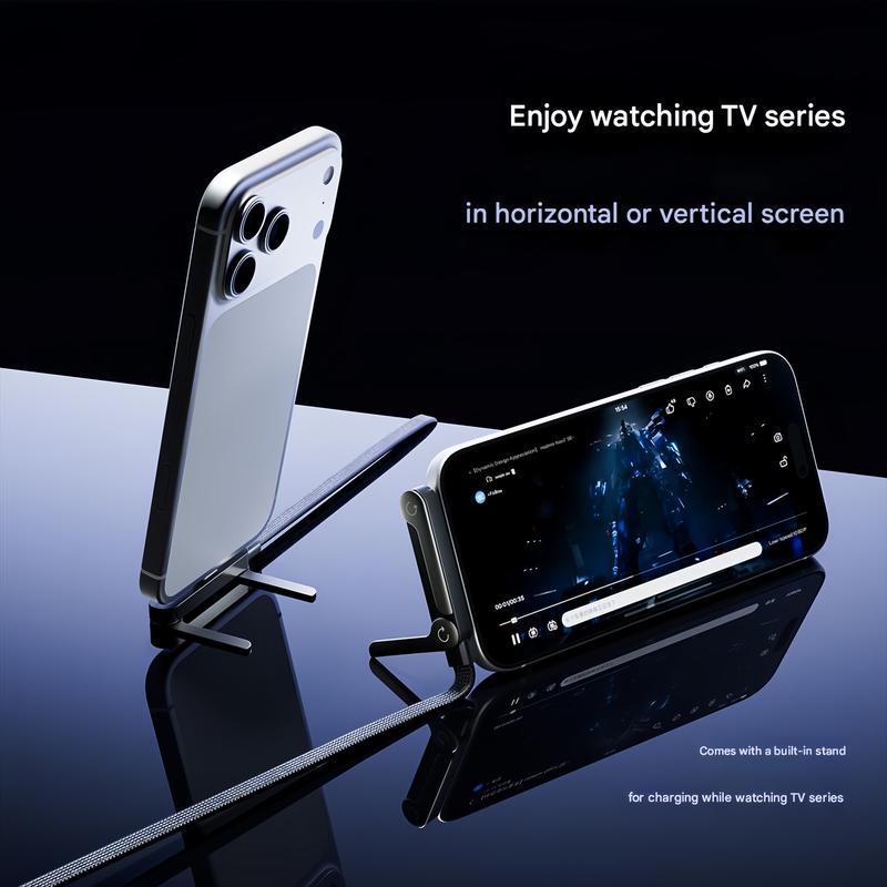 2-in-1 Fast Charging Cable with Built-In Phone Stand