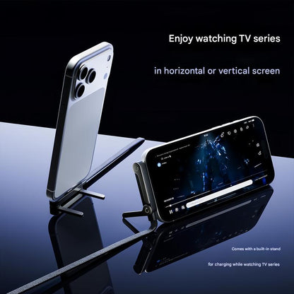 2-in-1 Fast Charging Cable with Built-In Phone Stand