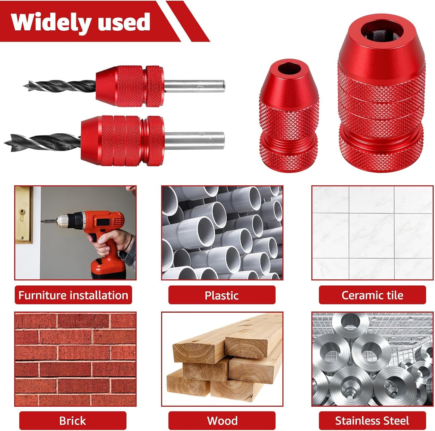 🔥🛠️Professional Drill Depth Stop Kit (2Pcs) - 💪Heavy-Duty Aluminum Alloy | Perfect Depth Control Every Time | Woodworking Essential