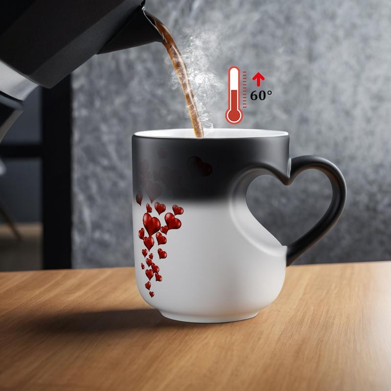 🔥Last Day 49% OFF🔥Heart-Shaped Color Changing Magic Ceramic Mug