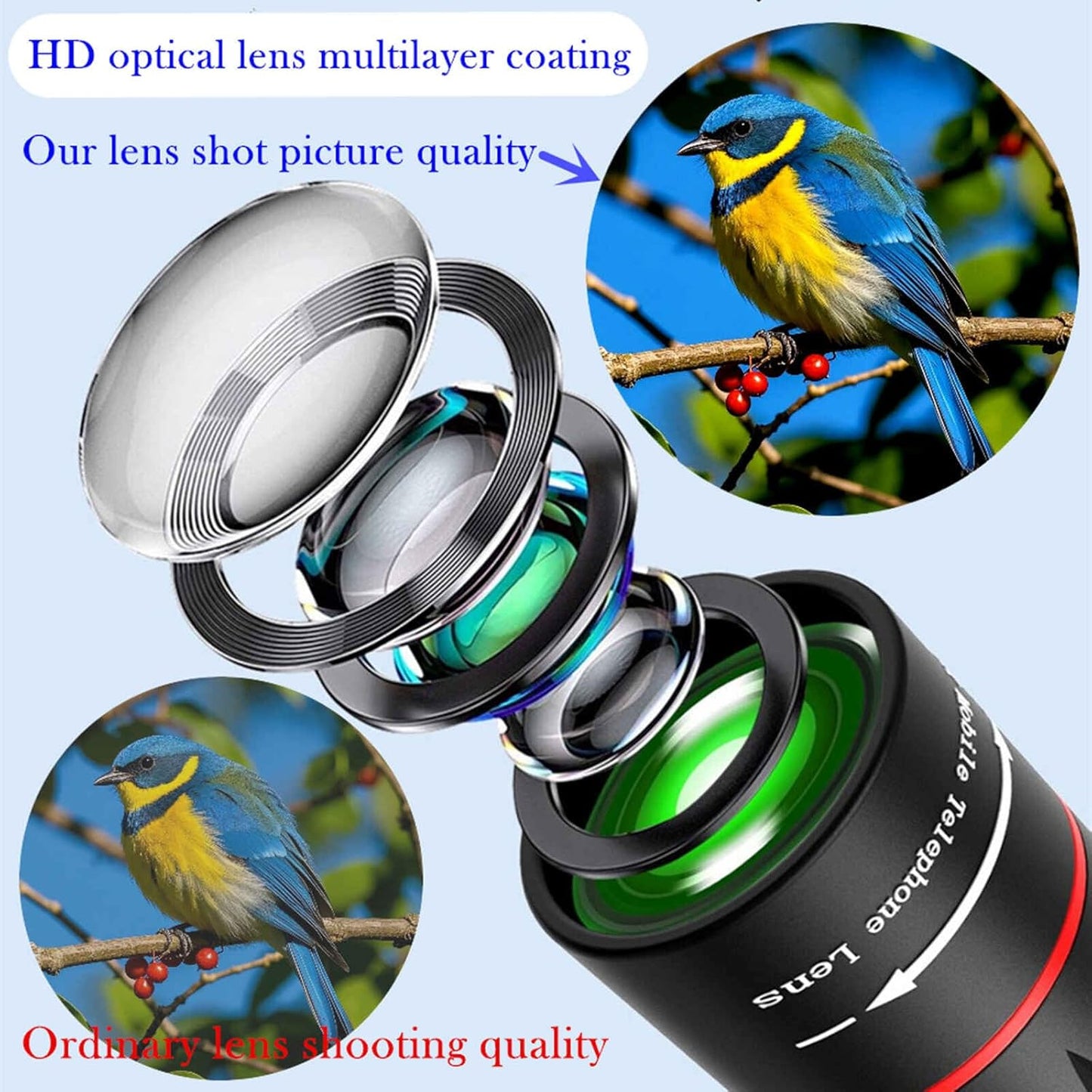 18X Zoom Mobile Phone Camera Lens with Clip📸🔭