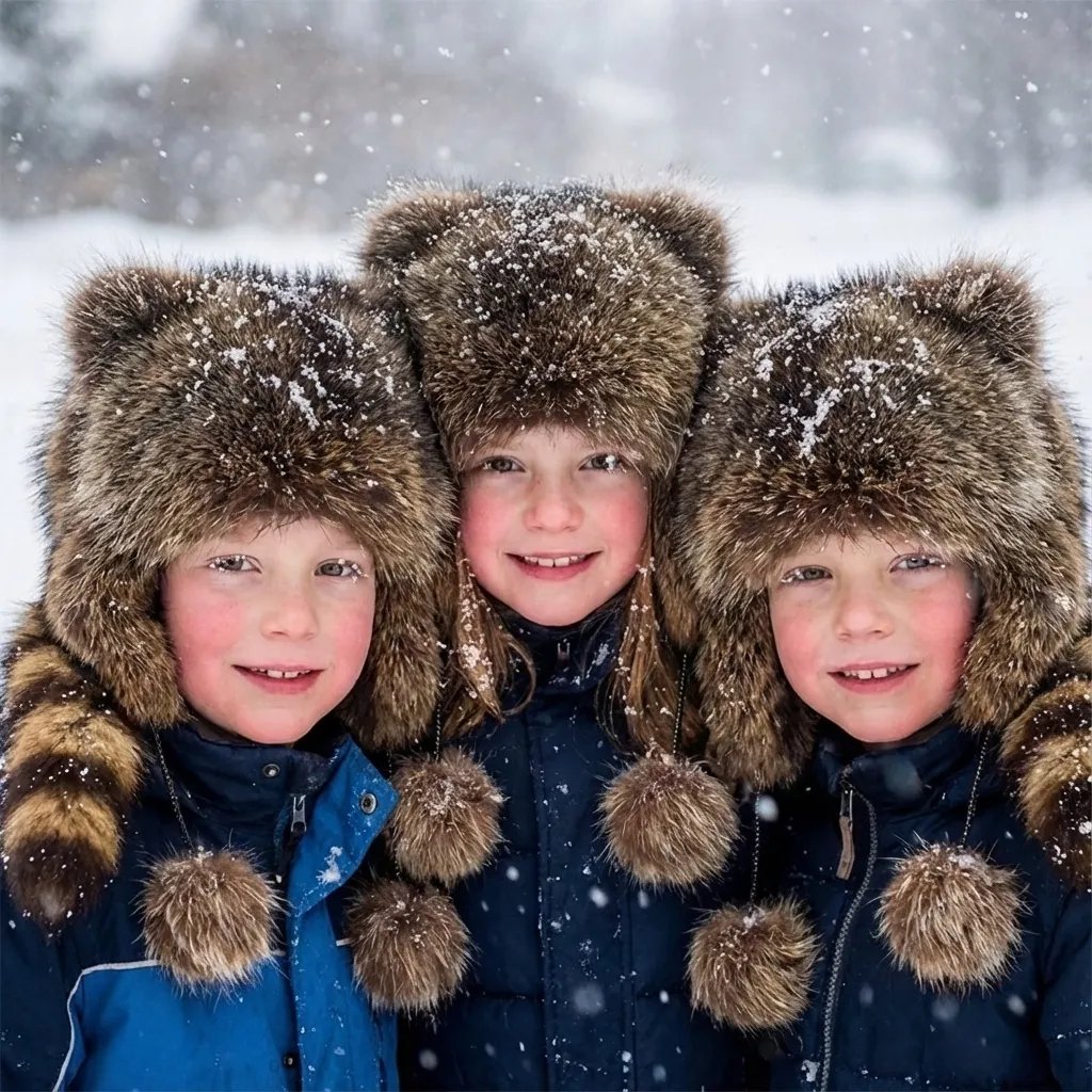 ⏰Last 4 hours Sale: Save 50%-🦝Cute Raccoon Plush Winter Hat