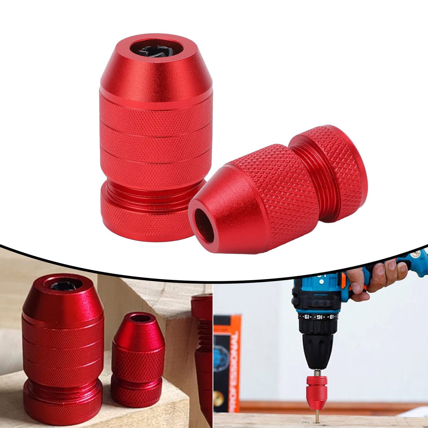 🔥🛠️Professional Drill Depth Stop Kit (2Pcs) - 💪Heavy-Duty Aluminum Alloy | Perfect Depth Control Every Time | Woodworking Essential