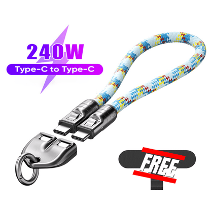 🔥C to C 240W Charging Cable with Wearable Bracelet Design