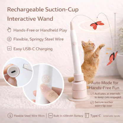 Smart Butterfly Cat Toy — Automatic Teaser for Active Cats 🐾