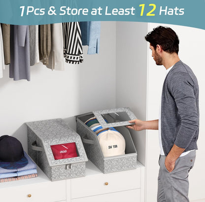 Stackable Hat Storage for Baseball Caps