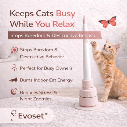 Smart Butterfly Cat Toy — Automatic Teaser for Active Cats 🐾