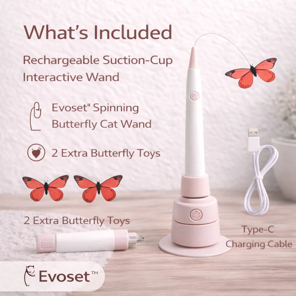 Smart Butterfly Cat Toy — Automatic Teaser for Active Cats 🐾