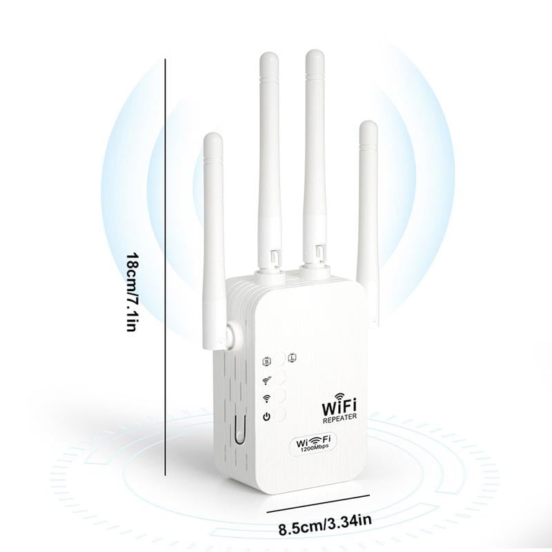 🔥 2025 Wi-Fi Extender, 1200 Mbps Dual Band (2.4GHz & 5GHz) 📶 Signal Booster for Whole-Home Coverage & Stable Connection